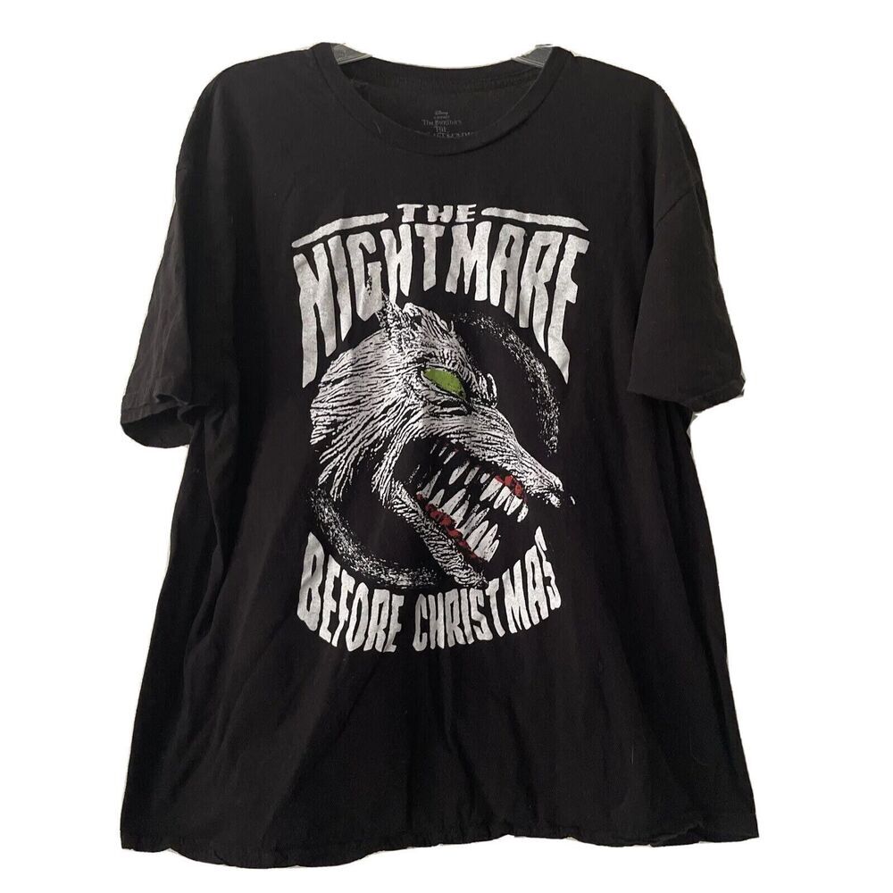 Nightmare Before Christmas Mens Disney T Shirt Size XXL Movie Monster Black